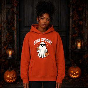 Cool ghost coffee cup graphic Halloween Oversized Hoodie