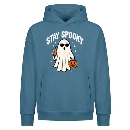 Cool ghost coffee cup graphic Halloween Oversized Hoodie