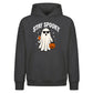 Cool ghost coffee cup graphic Halloween Oversized Hoodie