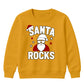 Cool Santa Rocks Shades Graphic Christmas Kids Sweatshirt