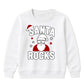 Cool Santa Rocks Shades Graphic Christmas Kids Sweatshirt