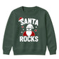 Cool Santa Rocks Shades Graphic Christmas Kids Sweatshirt