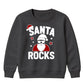 Cool Santa Rocks Shades Graphic Christmas Kids Sweatshirt
