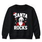 Cool Santa Rocks Shades Graphic Christmas Kids Sweatshirt