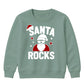 Cool Santa Rocks Shades Graphic Christmas Kids Sweatshirt