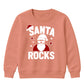 Cool Santa Rocks Shades Graphic Christmas Kids Sweatshirt