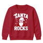 Cool Santa Rocks Shades Graphic Christmas Kids Sweatshirt