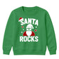 Cool Santa Rocks Shades Graphic Christmas Kids Sweatshirt