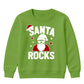 Cool Santa Rocks Shades Graphic Christmas Kids Sweatshirt