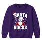 Cool Santa Rocks Shades Graphic Christmas Kids Sweatshirt