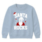Cool Santa Rocks Shades Graphic Christmas Kids Sweatshirt