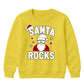 Cool Santa Rocks Shades Graphic Christmas Kids Sweatshirt
