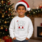 Cool Santa Rocks Shades Graphic Christmas Kids Sweatshirt
