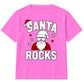 Cool Santa Rocks Sunglasses Graphic Christmas Kids T-Shirt