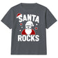 Cool Santa Rocks Sunglasses Graphic Christmas Kids T-Shirt