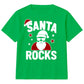 Cool Santa Rocks Sunglasses Graphic Christmas Kids T-Shirt