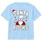 Cool Santa Rocks Sunglasses Graphic Christmas Kids T-Shirt
