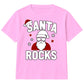 Cool Santa Rocks Sunglasses Graphic Christmas Kids T-Shirt
