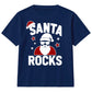 Cool Santa Rocks Sunglasses Graphic Christmas Kids T-Shirt