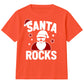 Cool Santa Rocks Sunglasses Graphic Christmas Kids T-Shirt