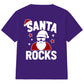 Cool Santa Rocks Sunglasses Graphic Christmas Kids T-Shirt