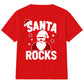 Cool Santa Rocks Sunglasses Graphic Christmas Kids T-Shirt