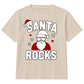 Cool Santa Rocks Sunglasses Graphic Christmas Kids T-Shirt