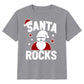 Cool Santa Rocks Sunglasses Graphic Christmas Kids T-Shirt