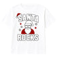 Cool Santa Rocks Sunglasses Graphic Christmas Kids T-Shirt