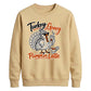 Cool turkey pumpkin latte art Thanksgiving Unisex Sweatshirt