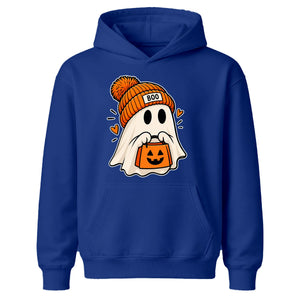 Cosy bobble hat ghost trick or treat Halloween Kids Hoodie