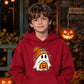 Cosy bobble hat ghost trick or treat Halloween Kids Hoodie