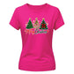 Cosy festive holiday tree print Christmas Ladies T-Shirt