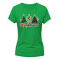 Cosy festive holiday tree print Christmas Ladies T-Shirt