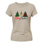 Cosy festive holiday tree print Christmas Ladies T-Shirt