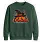 Cosy Spooky Witch Pumpkin Cat Halloween Unisex Sweatshirt