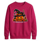 Cosy Spooky Witch Pumpkin Cat Halloween Unisex Sweatshirt