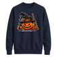 Cosy Spooky Witch Pumpkin Cat Halloween Unisex Sweatshirt