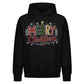 Cozy Festive Tree Typography Christmas Oversized Hoodie