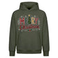 Cozy Festive Tree Typography Christmas Oversized Hoodie