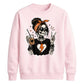 Cozy skeleton coffee print top Halloween Unisex Sweatshirt