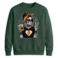 Cozy skeleton coffee print top Halloween Unisex Sweatshirt