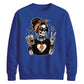 Cozy skeleton coffee print top Halloween Unisex Sweatshirt