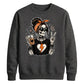 Cozy skeleton coffee print top Halloween Unisex Sweatshirt