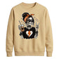 Cozy skeleton coffee print top Halloween Unisex Sweatshirt