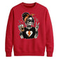 Cozy skeleton coffee print top Halloween Unisex Sweatshirt
