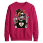 Cozy skeleton coffee print top Halloween Unisex Sweatshirt