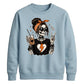 Cozy skeleton coffee print top Halloween Unisex Sweatshirt