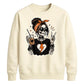 Cozy skeleton coffee print top Halloween Unisex Sweatshirt