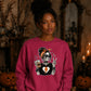 Cozy skeleton coffee print top Halloween Unisex Sweatshirt